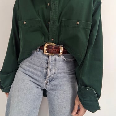 Vintage Pine Cotton Button Down