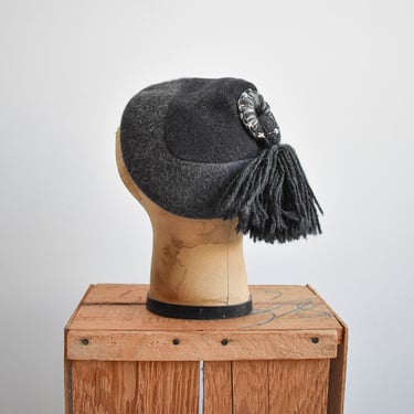 1940s Gray Wool Calot Hat | Milk & Ice | Baltimore, MD