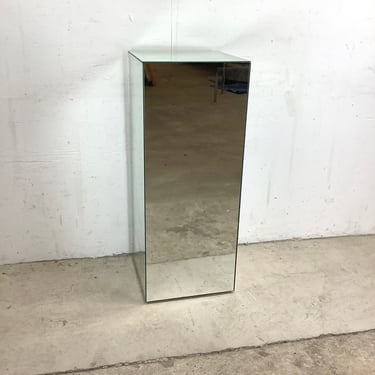 Vintage Modern Mirrored Pedestal 