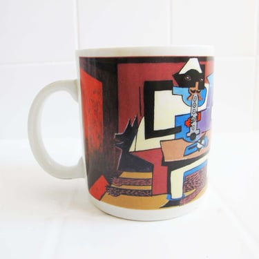 Vintage Picasso Coffee Mug - Chaleur D Burrows Cubist Mug Pierot and Harlequin - Art History 