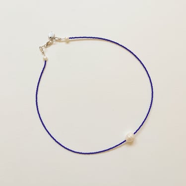 Sea + Pattern | Essential Pearl Necklace in Lapis