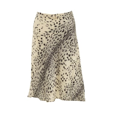 Roberto Cavalli Snow Leopard Print Skirt