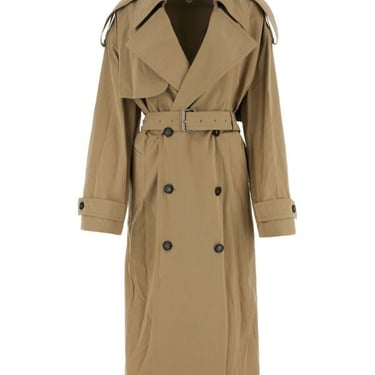 Bottega Veneta Woman Cappuccino Cotton Blend Trench Coat