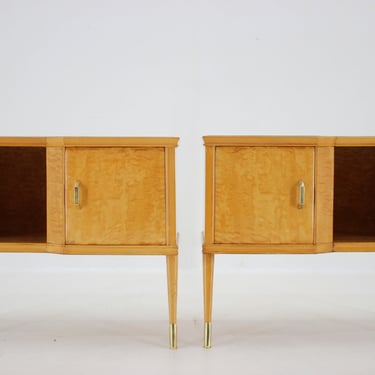 1960s Pair of Italian Bedside Tables in High Gloss Finish 