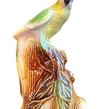 Morphew Abode 1940S Green Americana Ceramic Parrot Figurine 