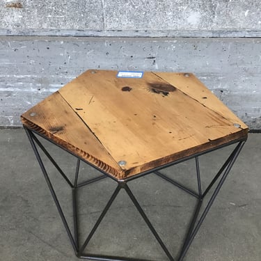 Custom Wood & Steel Side Table (Seattle)