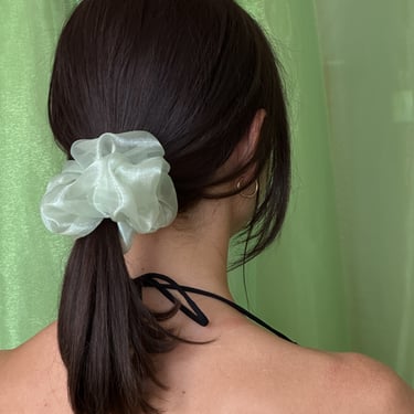 Mini Cloud Scrunchie in Sage Green