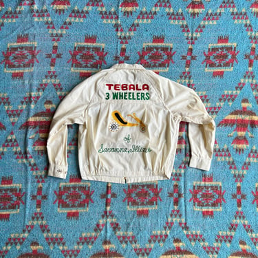 Vintage 1970s Peters Tebala 3-Wheelers Chain Stitched Jacket 