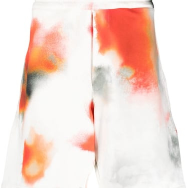 Alexander Mcqueen Men Obscure Flower Cotton Shorts