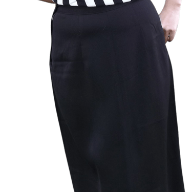 50s/60s Long Black Calf Length Skirt