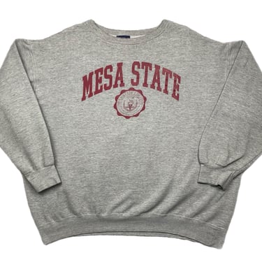 Vintage 90s MV Sport Mesa State University Colorado Collegiate Crewneck Sweatshirt Pullover Size XL/XXL 