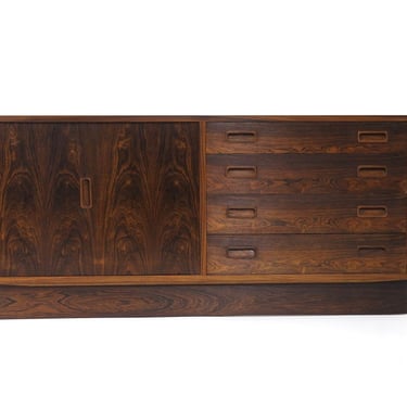 MId-century Danish Rosewood Bifold Low Sideboard