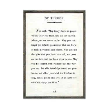 St. Therese Quote Wall Art