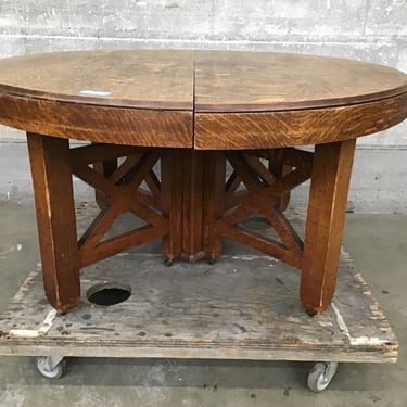 Figured Oak Dining Table (Seattle)