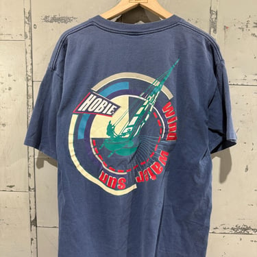 Vintage Hobie Surf Brand Graphic Tee Back Print 