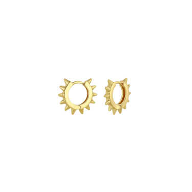 Spiked Hinge Huggie Hoop Earrings