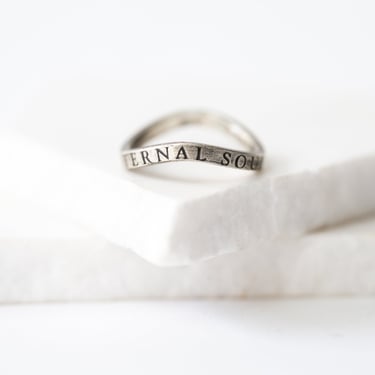 Sterling Silver 'Eternal Souls' Curved Band