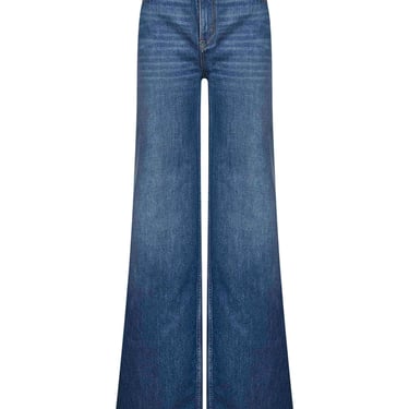 Chloé Women Blue Denim High-Waisted Flare Jeans