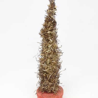 Antique 1940's Tinsel Christmas Tree, Vintage Holiday Decor 