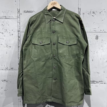 70's OG-107 Fatigue Button Up Shirt- Vietnam War(Army Green) 