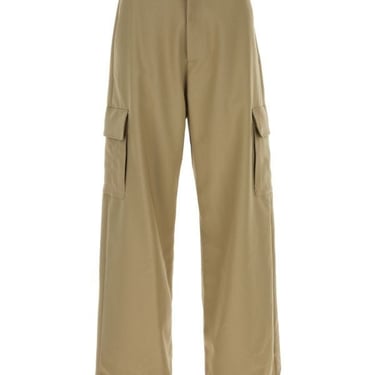 Off White Man Cappuccino Drill Cargo Pant