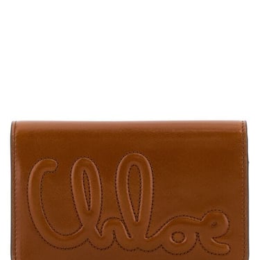 Chloe Woman Caramel Leather Wallet