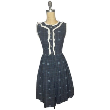 1950s plaid dress 