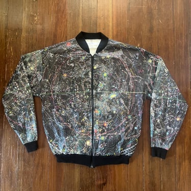 Vintage 90s Wear the Galaxy Tyvek Glow in the Dark Jacket size L 