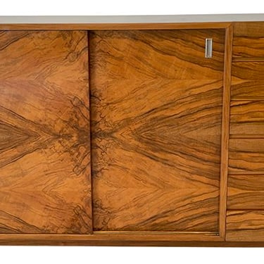 High sideboard with figural walnut