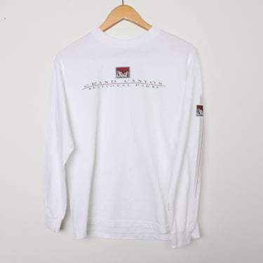 vintage GRAND CANYON white long sleeve y2k 2000s vintage long sleeve t-shirt -- size medium 