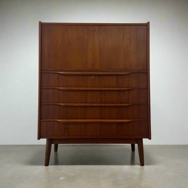 Danish Teak Dresser / Liquor Cabinet with Drop-Down Storage  - #A1643