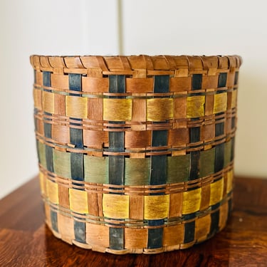 Northeastern Native American Woven Basket, c. 1900