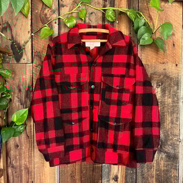 Vintage 80s Filson Mackanaw Quad Packet Cruiser Jacket outdoors hunting wool size M to L 
