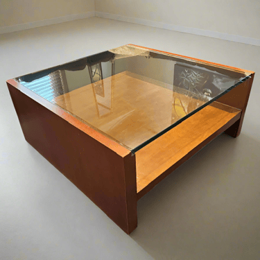 Mid Century Glass Top Coffee Table SH265-21