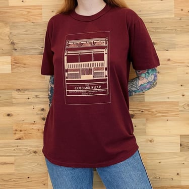 80's Vintage The Columbus Bar Indiana Tee Shirt T-Shirt 