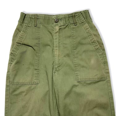 Vintage 1970s US Army OG-507 Field Trousers / Pants ~ measure 25.5 x 30.5 ~ Post Vietnam War ~ 25 26 Waist ~ 