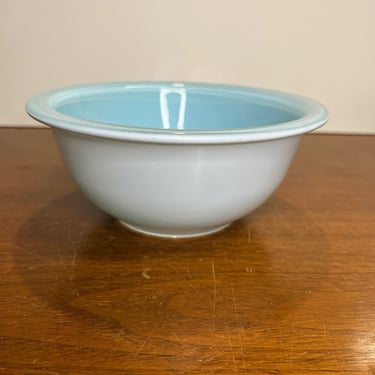 Vintage Pyrex Light Blue Turquoise Clear Bottom 322 Nesting Mixing Bowl 
