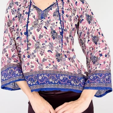 Dual Pastels Indian Cotton Blouse