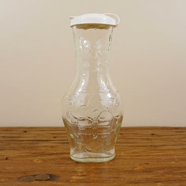 Vintage Good Seasons Glass Cruet Leaf Design 