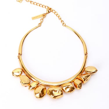 Golden Nuggets Collar Necklace