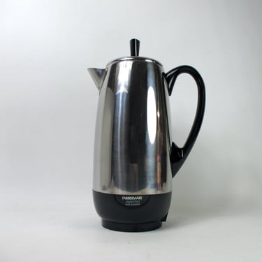 Farberware Superfast 2-12 Cup Electric Percolator Vintage Stainless Steel Fully Automatic Coffee Pot Maker Complete Model FCP 