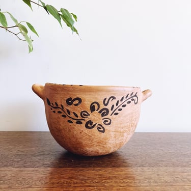 Vintage Mexican Olla Frijolera de Barro | Terra Cotta Clay Bean Pot 