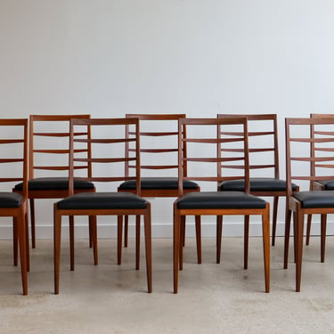 Set of 8 Mid Century Modern McIntosh Dining Chairs 
