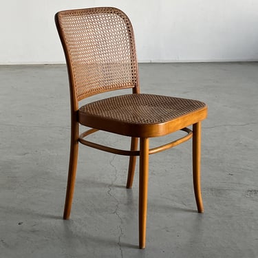Mid Century Thonet Style Plywood Chair With Vinyl Seat And