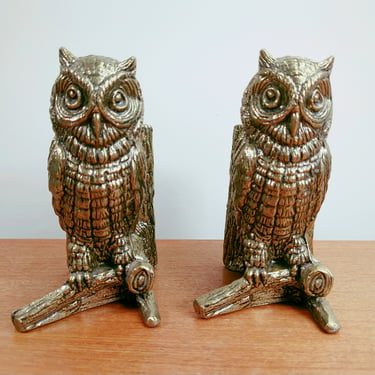 Vintage Colonial Virginia Brass Owl Bookends | Hampton VA 