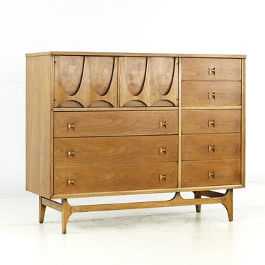 Broyhill Brasilia Mid Century Walnut Magna Chest - mcm 