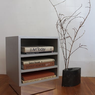 Silver Side Table With Shelves