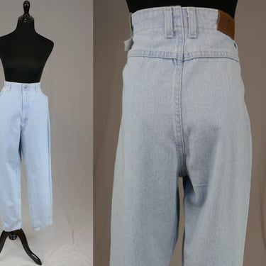 90s Lee Mom Jeans - 33" 34" 35" 36" Waist - Deadstock w/ Tag - Elastic at Waist Sides - Vintage 1990s - 31.75" inseam 