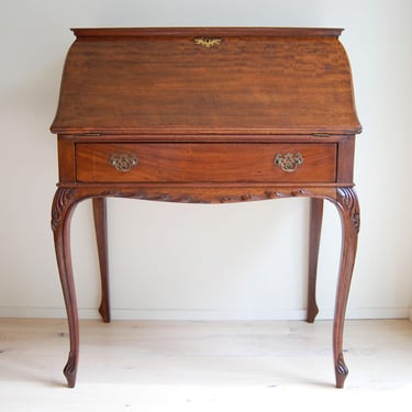 Antique Drop Front Secretary Writing Desk with Drawer 