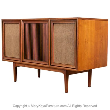 Mid-Century Walnut Stereo Console Drexel Declaration 